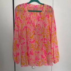 GUC Lilly Pulitzer Elsa Silk Top